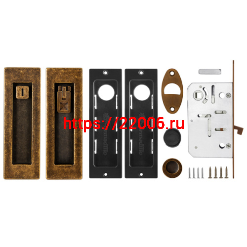 Защелка Armadillo (Армадилло) с ручками для раздвижных дверей SH.URB153.KIT011-BK (SH011 URB) АВ-7 бронза фото 2 Защелка Armadillo (Армадилло) с ручками для раздвижных дверей SH.URB153.KIT011-BK (SH011 URB) АВ-7 бронза фото 2