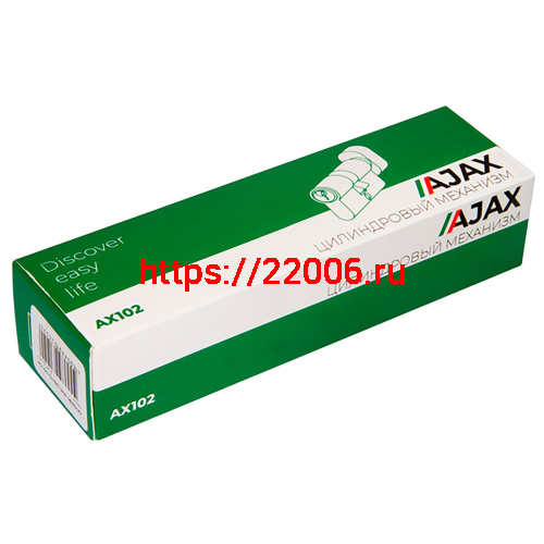 Цилиндровый Ajax (Аякс) механизм (AX102/60) AX1002Knob60 (25+10+25) CP хром с вертушкой фото 2