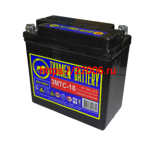 Аккумулятор 6В 18 А/ч, г.Тюмень (3 МТС-18) (140х75х135) обрат. пол., Кислот.Сухозаряд. фото 2 Аккумулятор 6В 18 А/ч, г.Тюмень (3 МТС-18) (140х75х135) обрат. пол., Кислот.Сухозаряд. фото 2