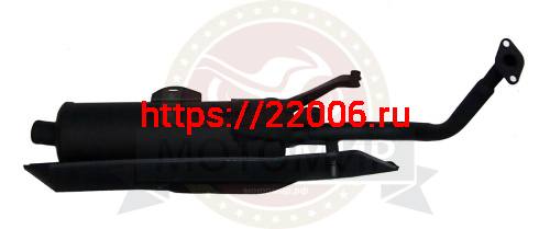 Глушитель скутер ARC в сборе с коленом (053) фото 2