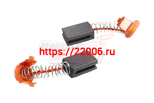 Щетки (№557) Интерскол (5*8*12) УШМ-115, Р-110,Пружина-пятак-зацепы,проточка 2 Щетки (№557) Интерскол (5*8*12) УШМ-115, Р-110,Пружина-пятак-зацепы,проточка 2