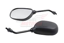 Зеркала (026) пласт. (бобовидные, черные) d=8 скутер (Honda Dio) (в уп. 50 пар)