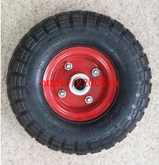 Колесо тачки садовой 4" 4,10/3,50-4" (под ось 20мм) ступица, подшипник, камера Колесо тачки садовой 4" 4,10/3,50-4" (под ось 20мм) ступица, подшипник, камера