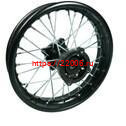 Диск колеса задний стальной на спицах 1.85 - 12" обод черный, дисковый тормоз ось 15мм Питбайк Диск колеса задний стальной на спицах 1.85 - 12" обод черный, дисковый тормоз ось 15мм Питбайк