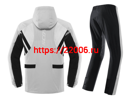 Дождевик SCOYCO RC09 серый с черным, р-р 2XL фото 2