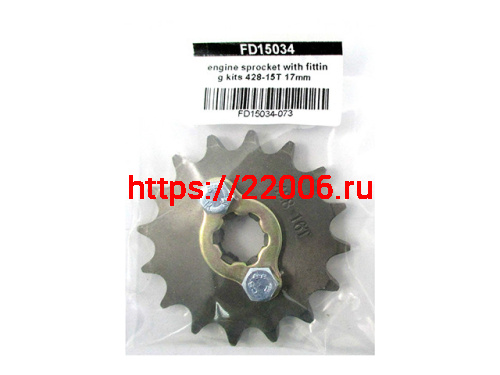 Звезда ведущая 428*16 Т (стопорная шайба+болты) вал 17мм Звезда ведущая 428*16 Т (стопорная шайба+болты) вал 17мм