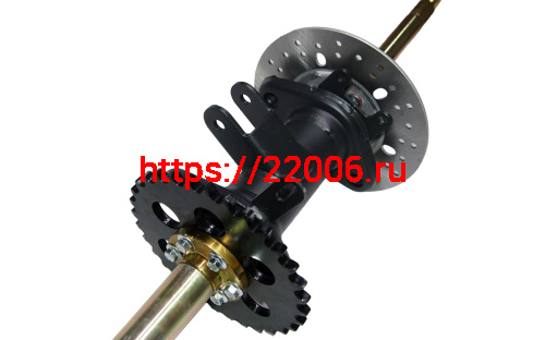 Ось задняя (810мм*М20*1,5мм) ATV TUNGUS 250 в сборе (корпус поднипника, диск тормоза, звезда) фото 2 Ось задняя (810мм*М20*1,5мм) ATV TUNGUS 250 в сборе (корпус поднипника, диск тормоза, звезда) фото 2