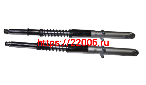 Перо вилки передней Zodiak левое/правое 25 мм ось 10 мм, с.о. пружина снаружи, барабан. тормоз Перо вилки передней Zodiak левое/правое 25 мм ось 10 мм, с.о. пружина снаружи, барабан. тормоз