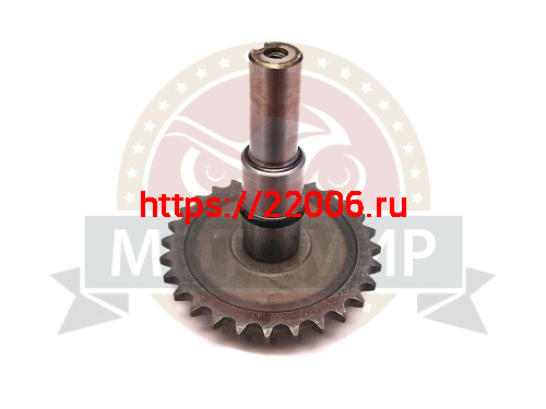 Звезда 28 зуб. ведомая в сборе с валом d22-30мм, шпонка 7мм, LIFAN 173-190F-R (23571) фото 2