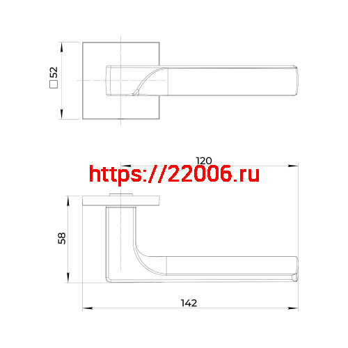 Ручка Ajax (Аякс) раздельная K.JS51.ALETTO SN-3 матовый никель фото 3 Ручка Ajax (Аякс) раздельная K.JS51.ALETTO SN-3 матовый никель фото 3