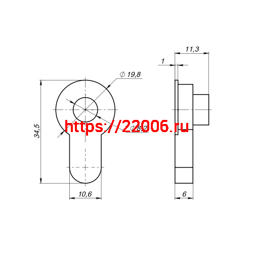 Вставка Fuaro (Фуаро) под шток цилиндра INSERT TANG SSC-16 сатинированный хром фото 3 Вставка Fuaro (Фуаро) под шток цилиндра INSERT TANG SSC-16 сатинированный хром фото 3