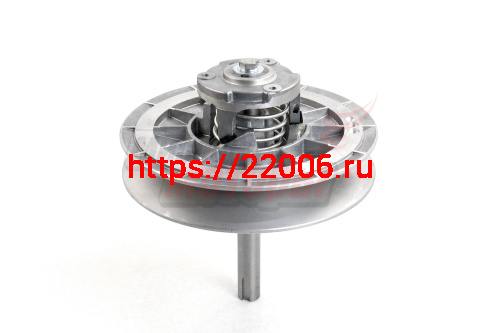 Шкив ведомый трансмиссии мотобуксировщика в сборе с валом (В-2-120) Шкив ведомый трансмиссии мотобуксировщика в сборе с валом (В-2-120)