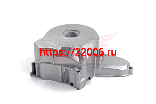 Крышка картера левая 1Р39 Alpha, Zodiak зажигание 6 катушек (СЕРЕБРИСТАЯ) Крышка картера левая 1Р39 Alpha, Zodiak зажигание 6 катушек (СЕРЕБРИСТАЯ)