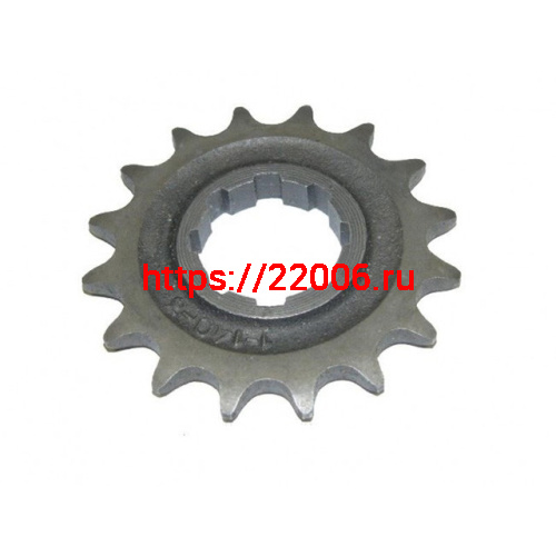 Звезда ведущая Иж 16 зубьев (оцинкованная, желтая) Звезда ведущая Иж 16 зубьев (оцинкованная, желтая)