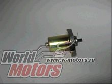 Электростартер YAMAHA JOG50(3KJ)(вал 10 шлицев,d7 мм,вылет 15 мм;клемма плоская назад)