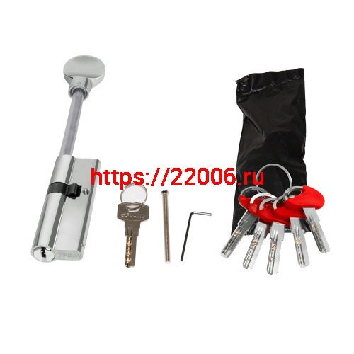 Цилиндровый Fuaro (Фуаро) механизм (D-PRO507-8) D-PRO5007-8Key75(40+10+25) CP хром 5+1Key со штоком перекод. фото 2