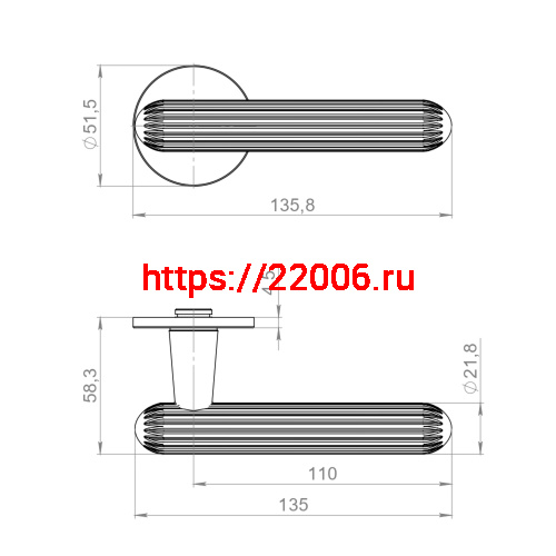 Ручка Armadillo (Армадилло) раздельная R.YM.ECLAIR BL-26 черный фото 3 Ручка Armadillo (Армадилло) раздельная R.YM.ECLAIR BL-26 черный фото 3
