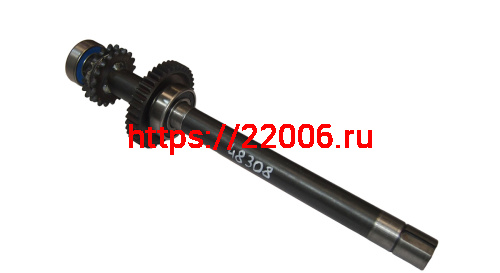 Вал ведомый машинокомплекта Лидер-Альфа 3 в сборе (длинный) с подшипниками