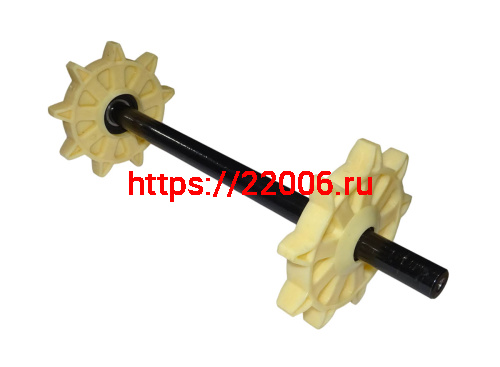 Вал ведомый (направляющий) мотобуксировщика (со звездочками) 510мм,  (ПР) фото 4