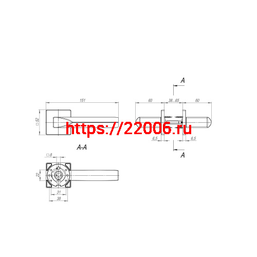Ручка Fuaro (Фуаро) раздельная K.SL52.PRIZMA (PRIZMA SL) SSC-16 сатинированный хром фото 2 Ручка Fuaro (Фуаро) раздельная K.SL52.PRIZMA (PRIZMA SL) SSC-16 сатинированный хром фото 2