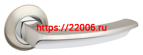 Ручка Fuaro (Фуаро) раздельная R.AR54.ALFA (ALFA AR) 140mm SN/CP-3 матовый никель/хром Ручка Fuaro (Фуаро) раздельная R.AR54.ALFA (ALFA AR) 140mm SN/CP-3 матовый никель/хром