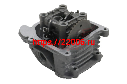 Головка цилиндра 4х такт. дв.139QMB (47 мм, 70см3) ПОЛНОСТЬЮ В СБОРЕ (клапана+постель распредв.+распредвал+звезда ГРМ)