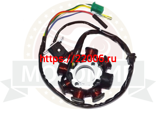 Зажигание 1P63QMK голое (без маховика) (статор 7+1 катушек) (17301-R02-A0) (НАБОР)