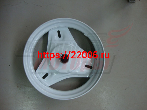 Обод 10" передний штампованный HONDA DIO50 (2,15х10,белый,под колодки 95 мм,без подшипников) Обод 10" передний штампованный HONDA DIO50 (2,15х10,белый,под колодки 95 мм,без подшипников)