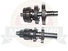 Коробка в сборе Альфа 72-125 сс, TTR125 под шарикоподшипник (перв. вал со ступенькой)