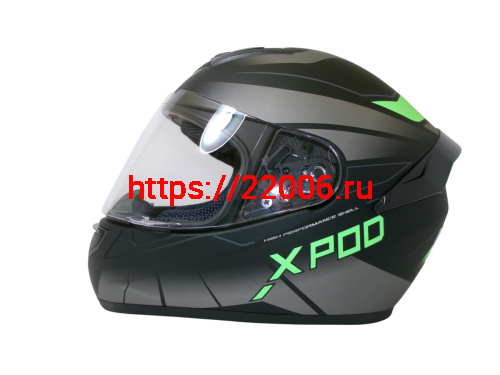 Шлем TVS RACING (Индия) XPOD DULL BLACK NEON GREEN размер M фото 2 Шлем TVS RACING (Индия) XPOD DULL BLACK NEON GREEN размер M фото 2