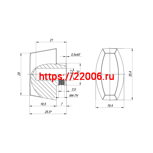 Вертушка Fuaro (Фуаро) на шток цилиндра T.Knob-RL (CB-RL) SSC-16 сатинированный хром фото 3