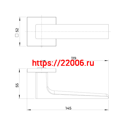 Ручка Ajax (Аякс) раздельная K.JS51.BOND SN-3 матовый никель фото 3