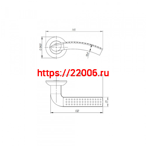 Ручка Punto (Пунто) раздельная R.TL54.LOGICA 160mm SN/CP-3 мат. никель/хром 8x160мм M4(12*50*55) фото 2 Ручка Punto (Пунто) раздельная R.TL54.LOGICA 160mm SN/CP-3 мат. никель/хром 8x160мм M4(12*50*55) фото 2
