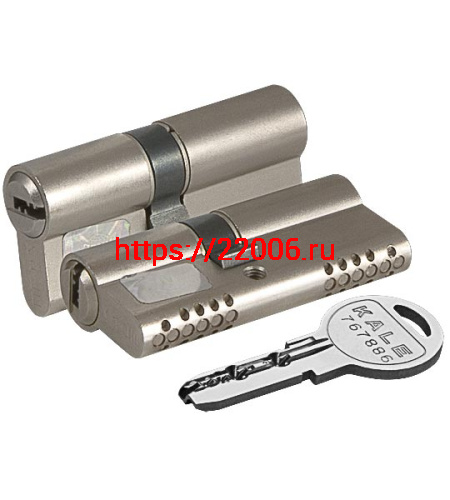Цилиндровый Kale kilit (Кале килит) механизм 164 OBS SNE/100 (45+10+45) mm никель 5 кл. фото 3