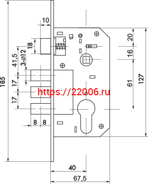 Замок цилиндровый Fuaro (Фуаро) с в комплекте с ручкой LOCKSET.1511W/B (SET F1511W/B) CP хром фото 3 Замок цилиндровый Fuaro (Фуаро) с в комплекте с ручкой LOCKSET.1511W/B (SET F1511W/B) CP хром фото 3