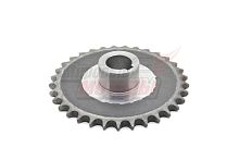 Звезда ведомая 33z мотобуксировщика (d=25мм, шаг 12,7, шпонка 8мм)