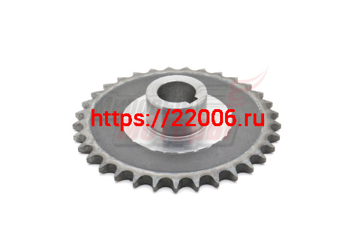 Звезда ведомая 33z мотобуксировщика (d=25мм, шаг 12,7, шпонка 8мм)