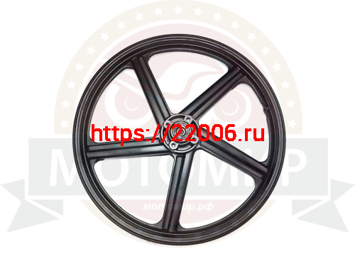 Обод 18" передний литой,  диск. тормоз 1,6-18  Cobra Crossfire  черный (4 отв.) фото 2