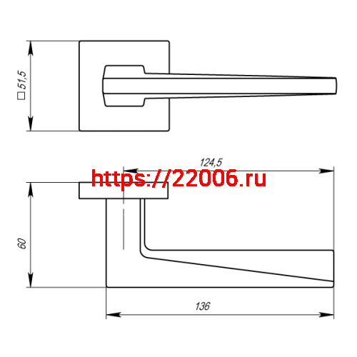 Ручка Armadillo (Армадилло) раздельная K.USS52.MORI (MORI USS) BL-26 черный фото 4