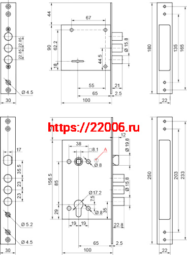 Комплект Border (Бордер) врезных замков BORDER Grand 2 (ЗВ8-8Г/15, ЗВ4-3/85Г), 5 кл. /87310+79048/ фото 3 Комплект Border (Бордер) врезных замков BORDER Grand 2 (ЗВ8-8Г/15, ЗВ4-3/85Г), 5 кл. /87310+79048/ фото 3