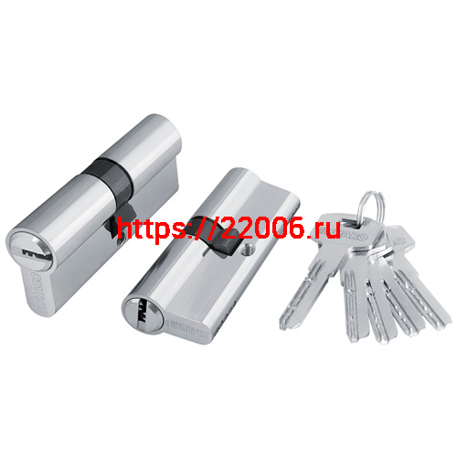 Цилиндровый Fuaro (Фуаро) механизм (200 ZA/60) 2000ZAKey60(25+10+25) CP хром 5Key