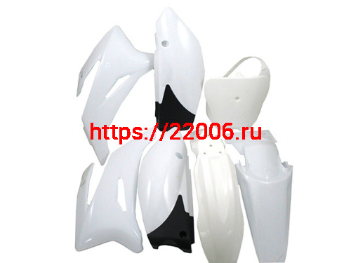 Комплект пластика для питбайка TTR (белый) Комплект пластика для питбайка TTR (белый)