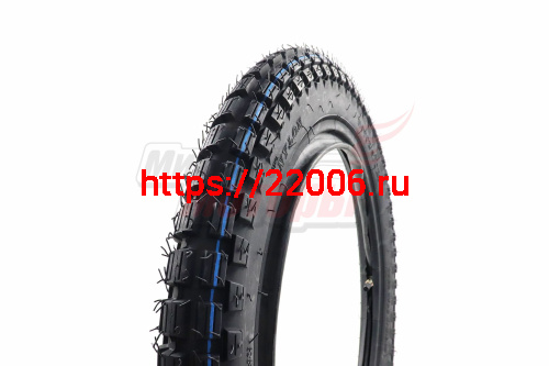 Покрышка 17" 3,00-17 камерная С КАМЕРОЙ задняя, кроссовая (Alpha, Delta) КУБИКИ МАРКИРОВАННАЯ