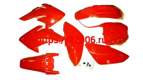 Комплект пластика для питбайка CRF70 (оранжевый) Комплект пластика для питбайка CRF70 (оранжевый)