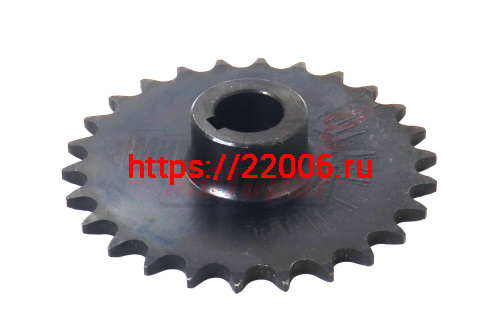 Звезда ведомая 26z (530) мотобуксировщика (d=25мм, шаг 15,875, шпонка 8мм)