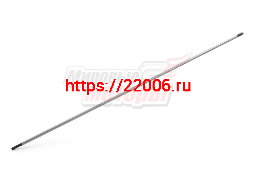 Вал штанги разъемной мотокосы нижний (760мм, d8, шлиц9-квадрат 5мм)