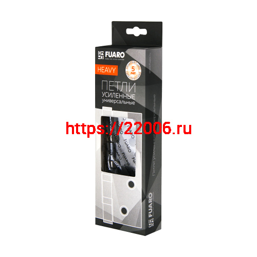 Петля Fuaro (Фуаро) универсальная HEAVY IN4400U BL (черный) 100х75х3 мм фото 2