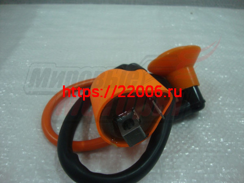 Катушка зажигания с высоковольтным колпачком Yamaha JOG50 (ТЮНИНГ,оранжевая)