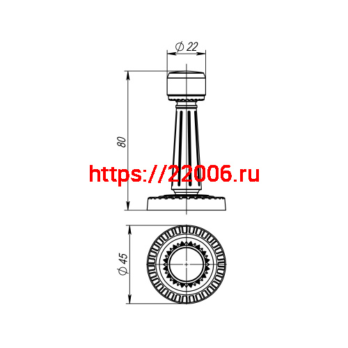 Упор Armadillo (Армадилло) дверной настенный DH033 CL/OB-13 Античная бронза фото 2