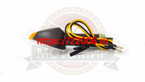 Боковой фонарь (LED) (компл. - 1 пар) QZ-003 черный, конусовидный фото 3